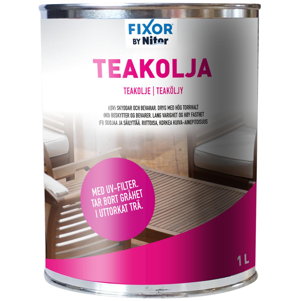 Teakolja Nitor - TRÄOLJA TEAKOLJA NITOR 1 LITER 226643