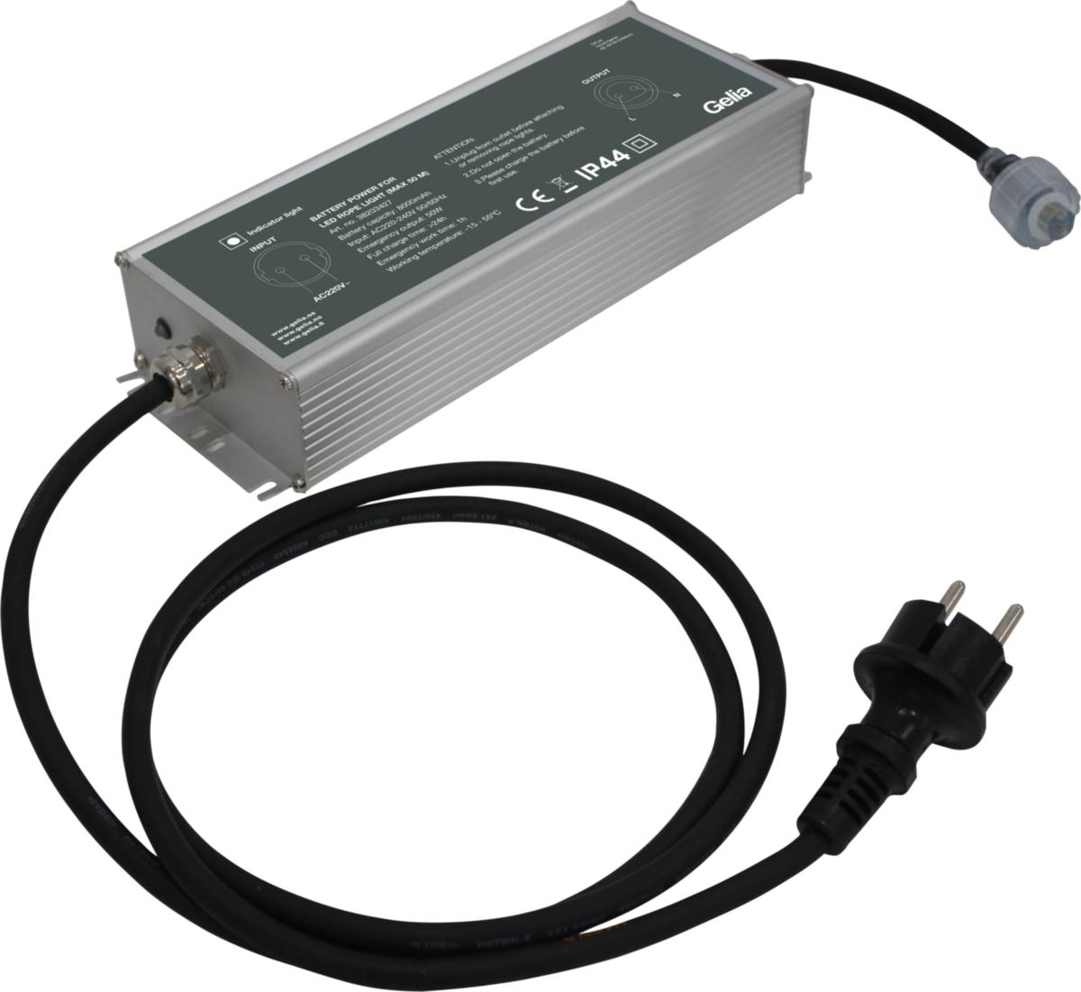 Nödljusbatteri till LED-slinga Worklight Rope - NÖDLJUSBATTERI 50W IP44 FÖR LEDSLINGA ROPE