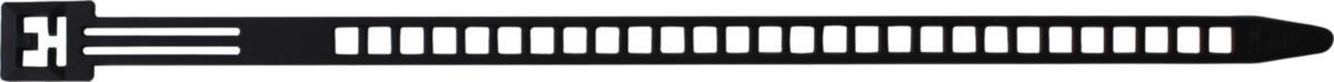 Buntband, svart, passar till LED-slinga Worklight Rope - BUNTBAND SVART 9X250MM 10 ST