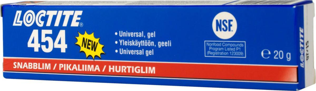 Cyanoakrylatlim Loctite 454 - SNABBLIM GELE 454 20GR HENKEL 234002