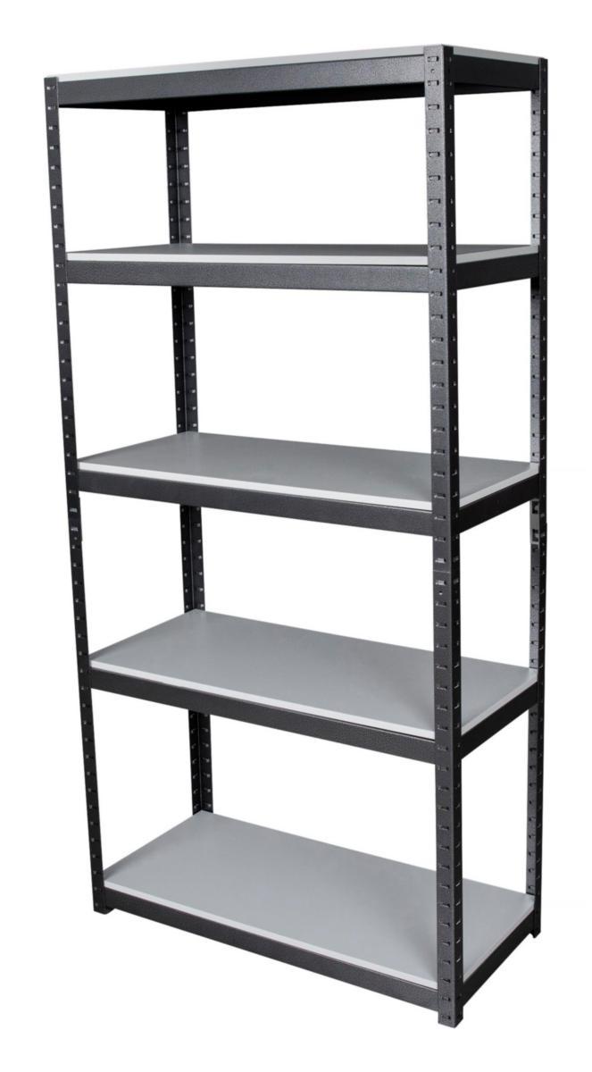 Hylla PELA metall 5 plan - HYLLA GRÅ I METALL, 500 KG, 5 PLAN PELA 513043
