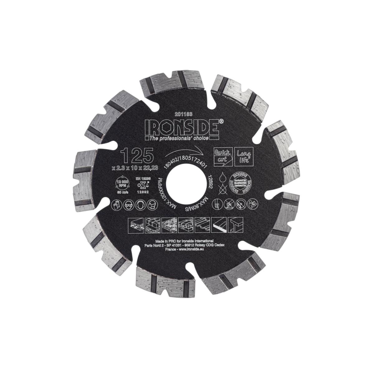 Diamantkapskiva Ironside Universal - DIAMANTKAPSKIVA IRONSIDE 125X1.2X22.2MM 201183
