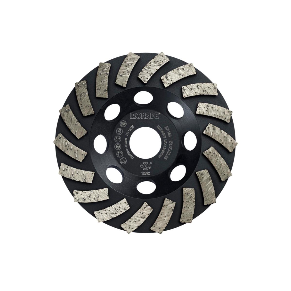 Diamantsliptallrik Ironside - DIAMANTSLIPTALLRIK IRONSIDE 125X5.0X22.23MM  201186