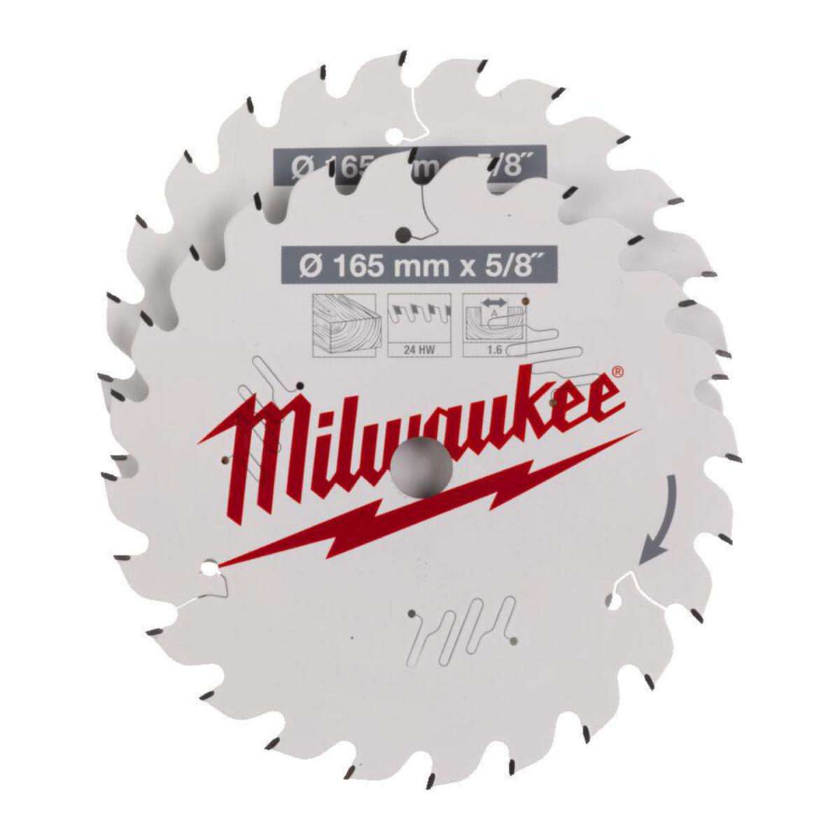 Sågklinga Milwaukee Trä t Cirkelsåg - SÅGKLINGA W165X15.87X24Z 2P MILWAUKEE 4932479836