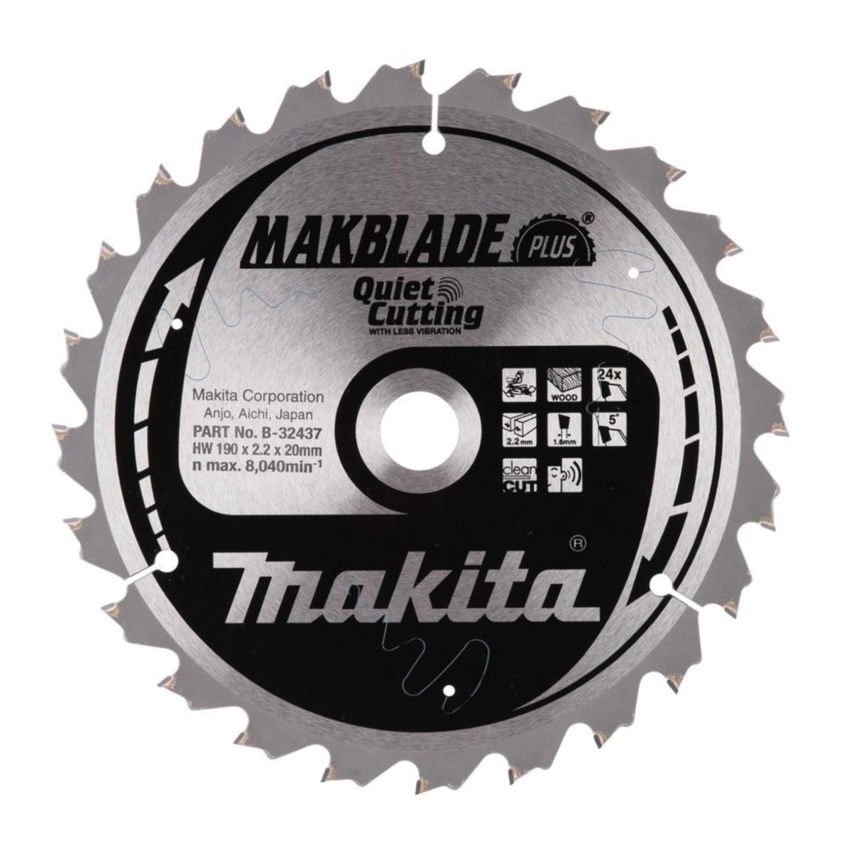 Sågklinga Makita Trä Makblade Plus - SÅGKLINGA TRÄ 24T 190X20MM MAKITA B-32437