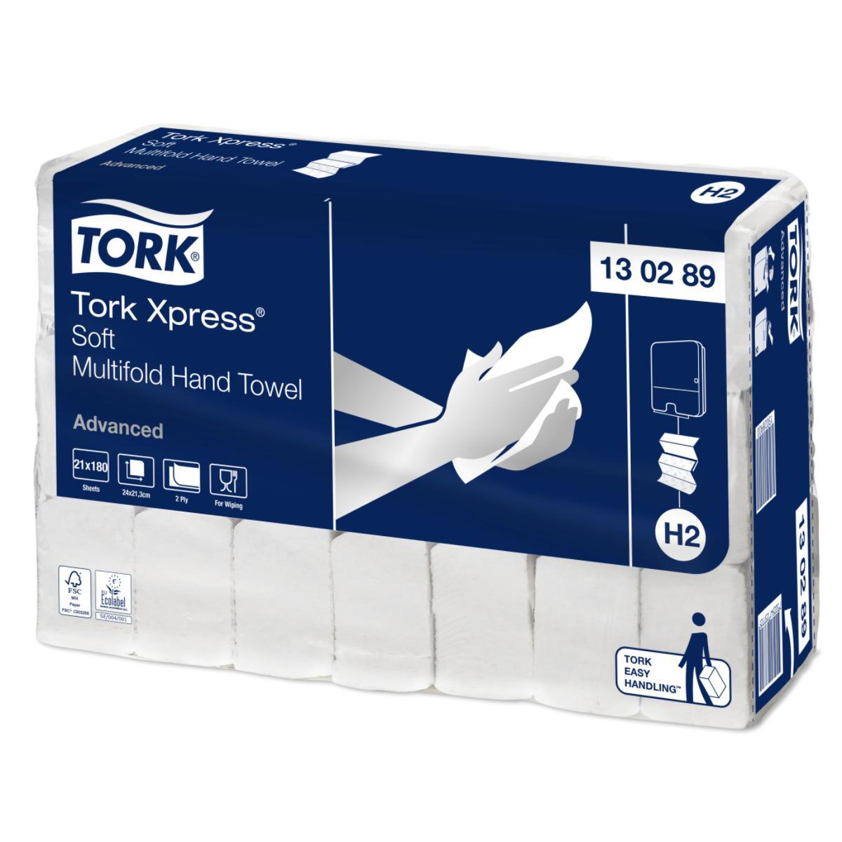 Pappershandduk Tork H2 - TORK XPRESS MJUK HANDDUK H2 MULTIFOLD SÄLJS I HEL BAL