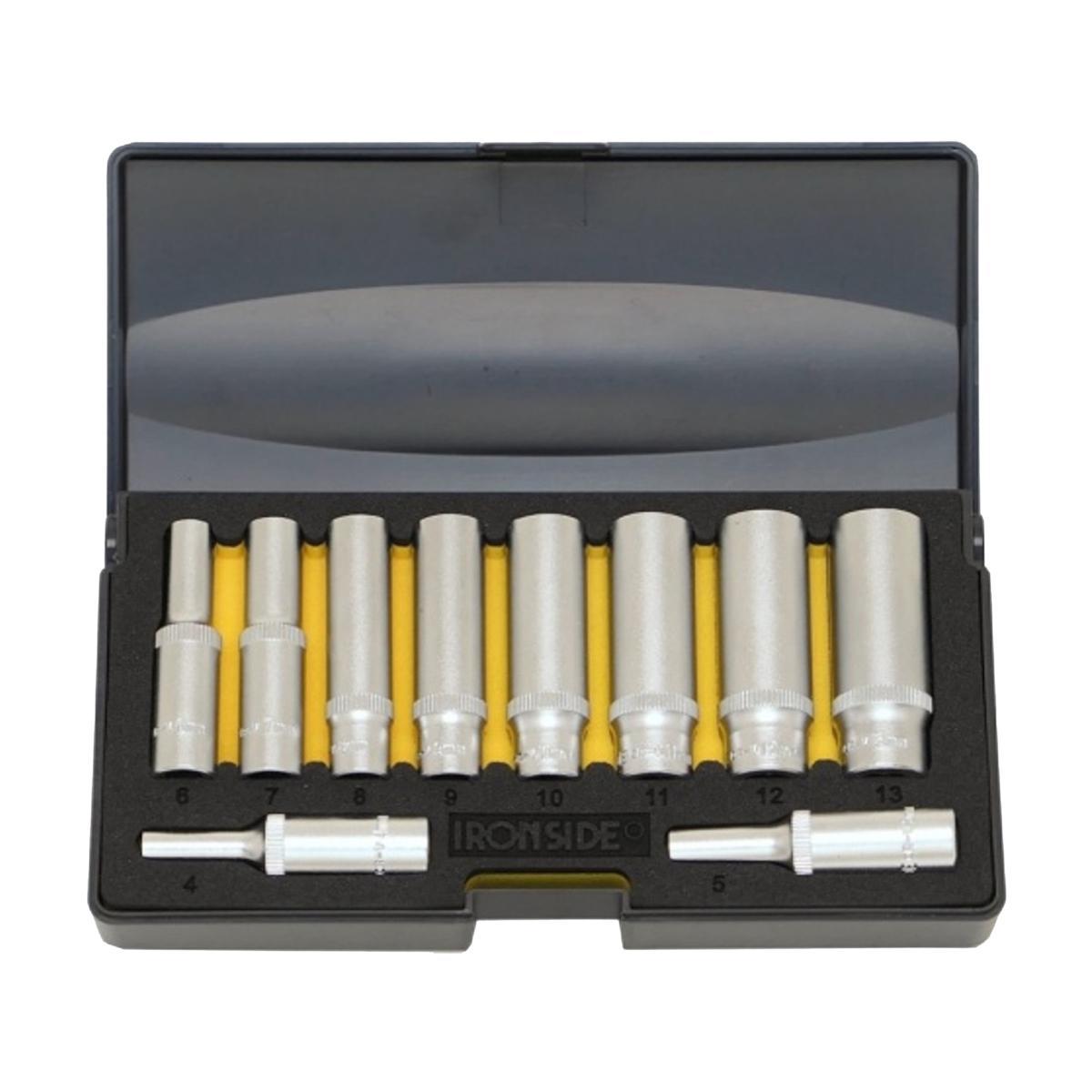 Hylssats Ironside 1/4" långa - HYLSSATS 1/4" IRONSIDE LÅNGA 10DEL 4-13MM 203171