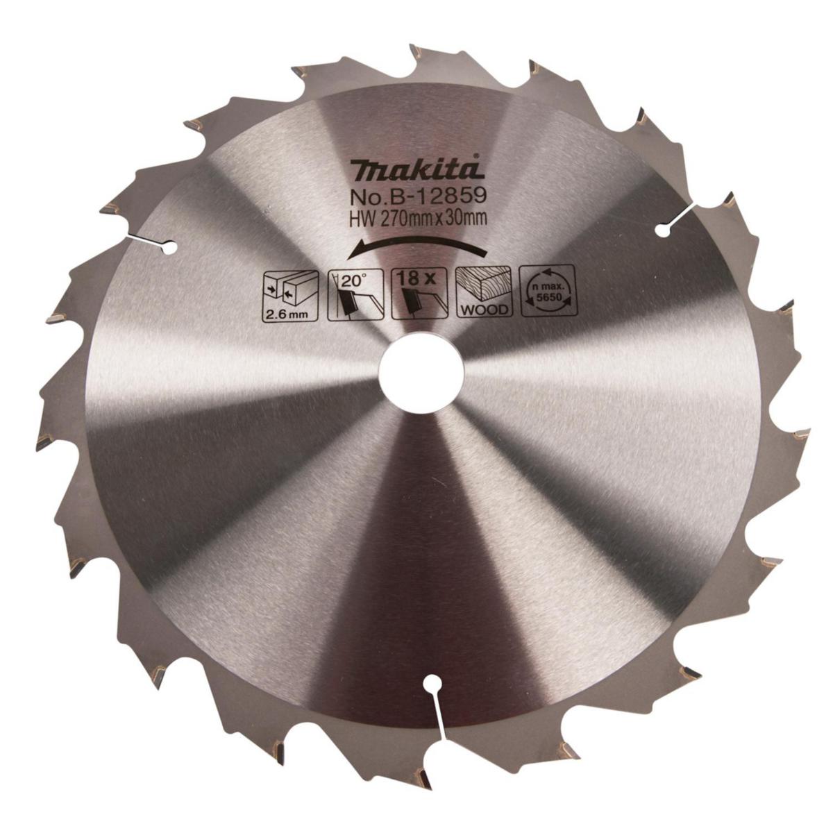 Sågklinga Makita Trä ATM - SÅGKLINGA MAKITA B-12859 HM TRÄ 20° 18T 270X30X2,4MM