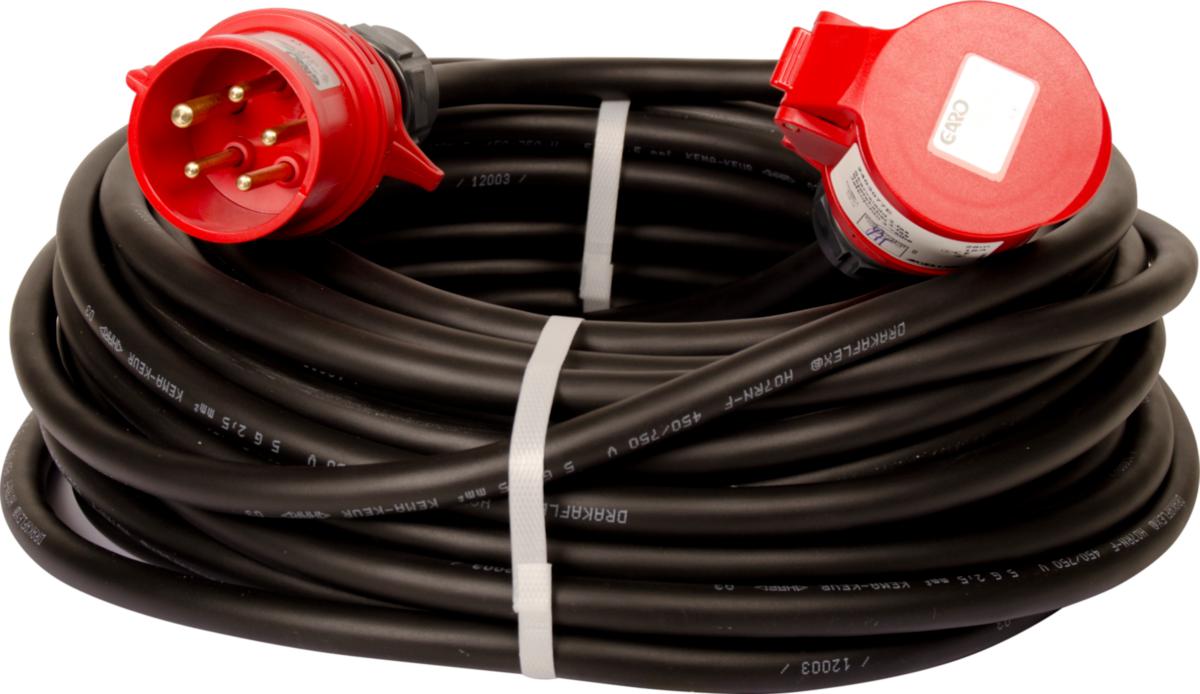 Skarvsladd 400 V - KABEL 16A 20M RDOE 5G2.5 3-FAS GELIA 01.0130-20
