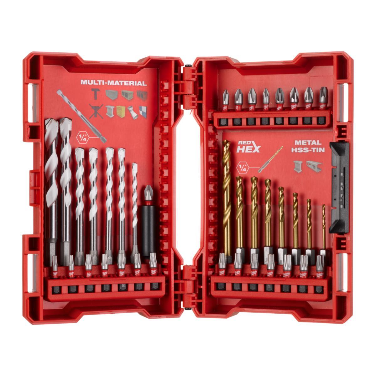 Borr-bitssats Milwaukee 39-delar Shockwave - BORR-BITSSATS 1 SHW/TIN/MM 39 DELAR MILWAUKEE 4932479853