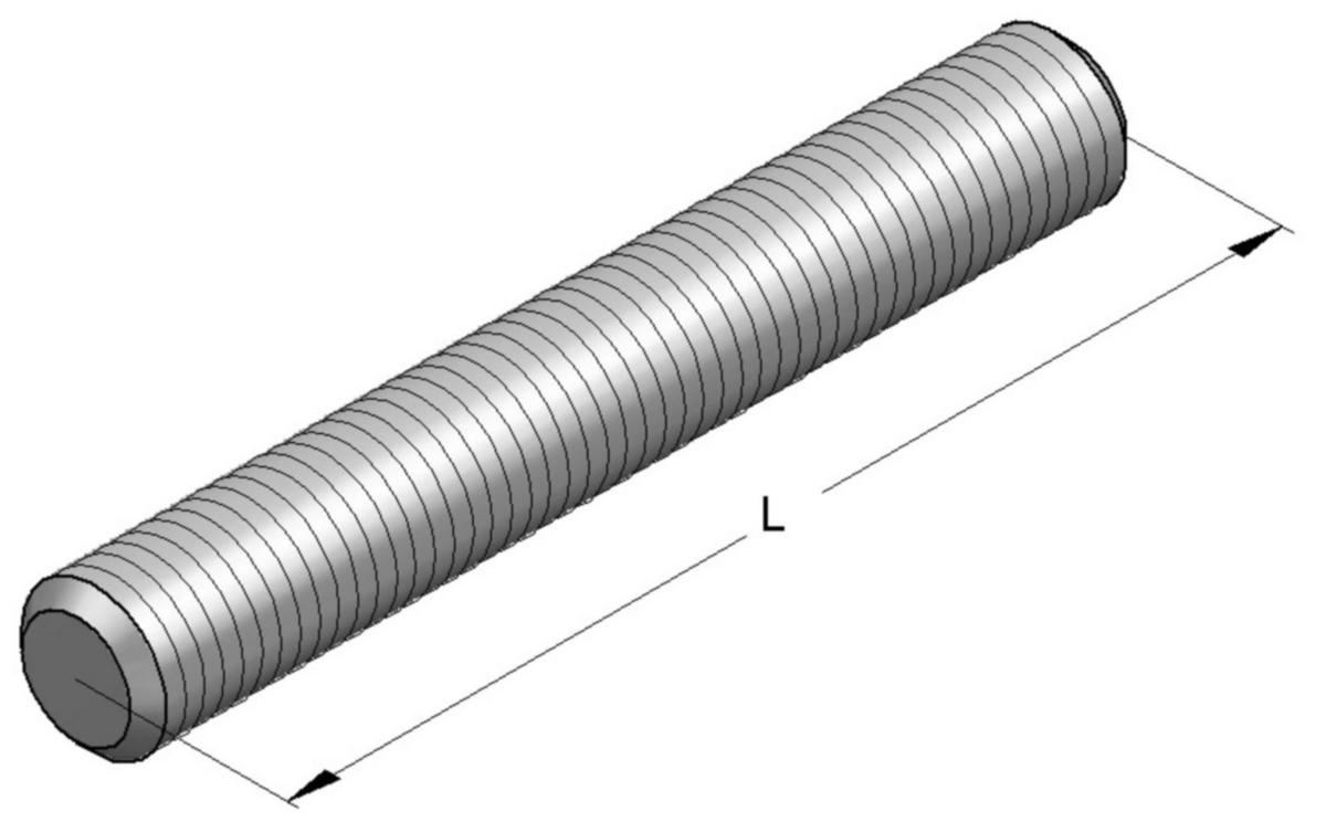 Gängstång EF, MEFA - EF KAPAD GÄNGSTÅNG M8/40MM KAPAD GÄNGSTÅNG. MEFA