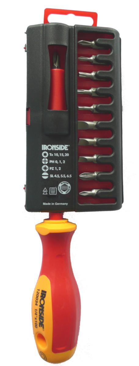 Bitsmejsel Ironside 1000V - BITSMEJSEL 1000V INK 11 BITS 2KOMP IRONSIDE 120032
