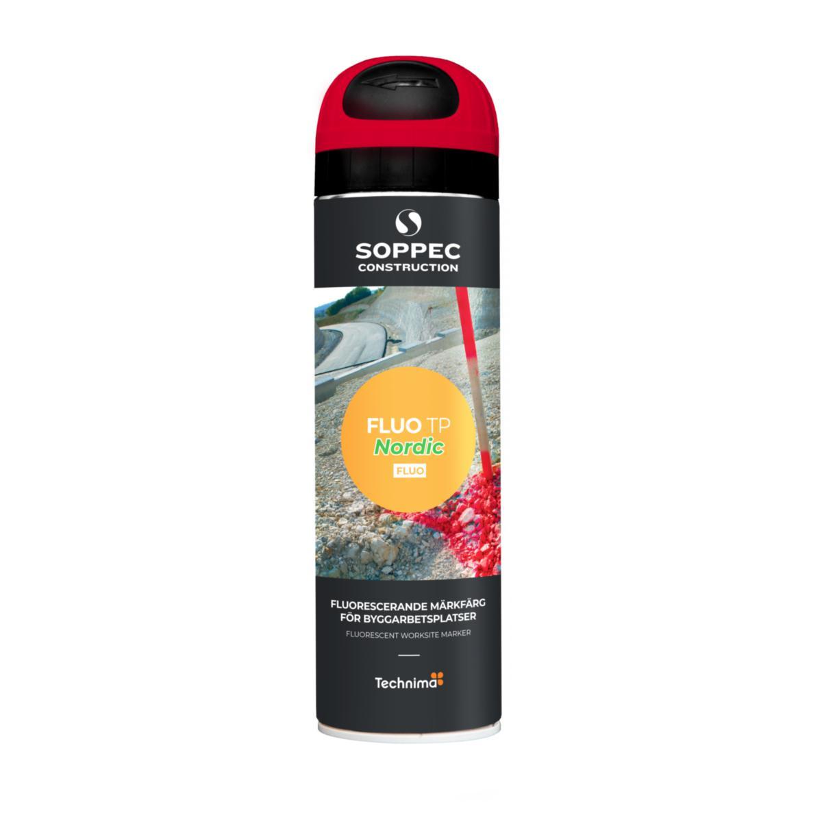 Märkfärg Soppec Fluo TP Nordic - MÄRKFÄRG FLUO TP NORDIC RÖD 500 ML
