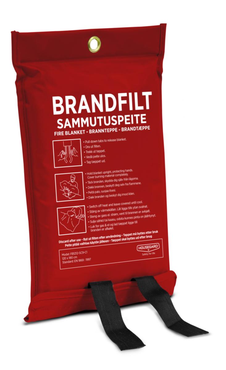 Brandfilt Housegard - BRANDFILT RÖD 120X120 CM GP 602024