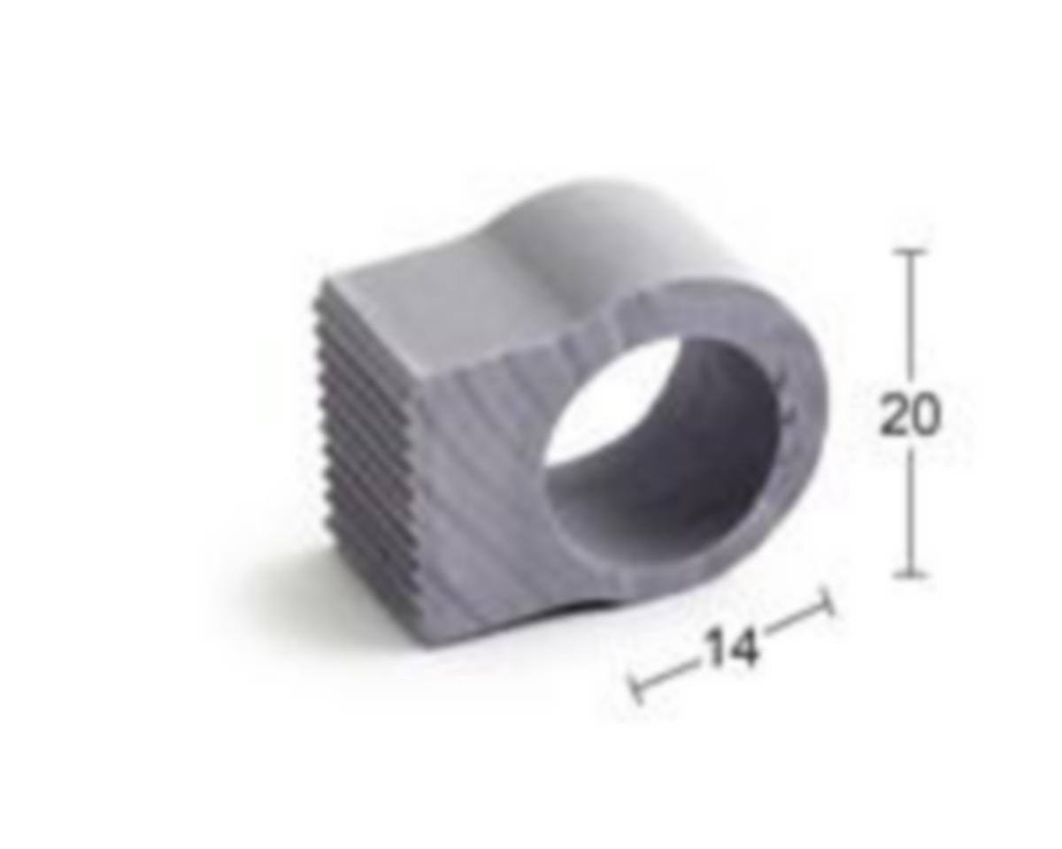 Handtagsbuffert A1160 - HANDTAGSBUFFERT A1160 GRÅ GUMM 14X20MM 100/ HABO