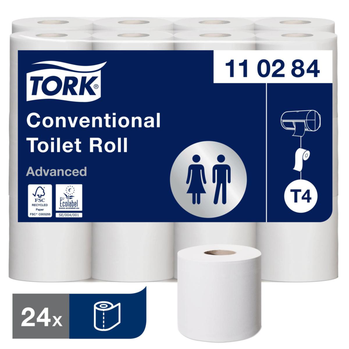 Toalettpapper Tork Advanced T4 - TOALETTPAPPER TORK ADVANCED T4 24-PACK 110284