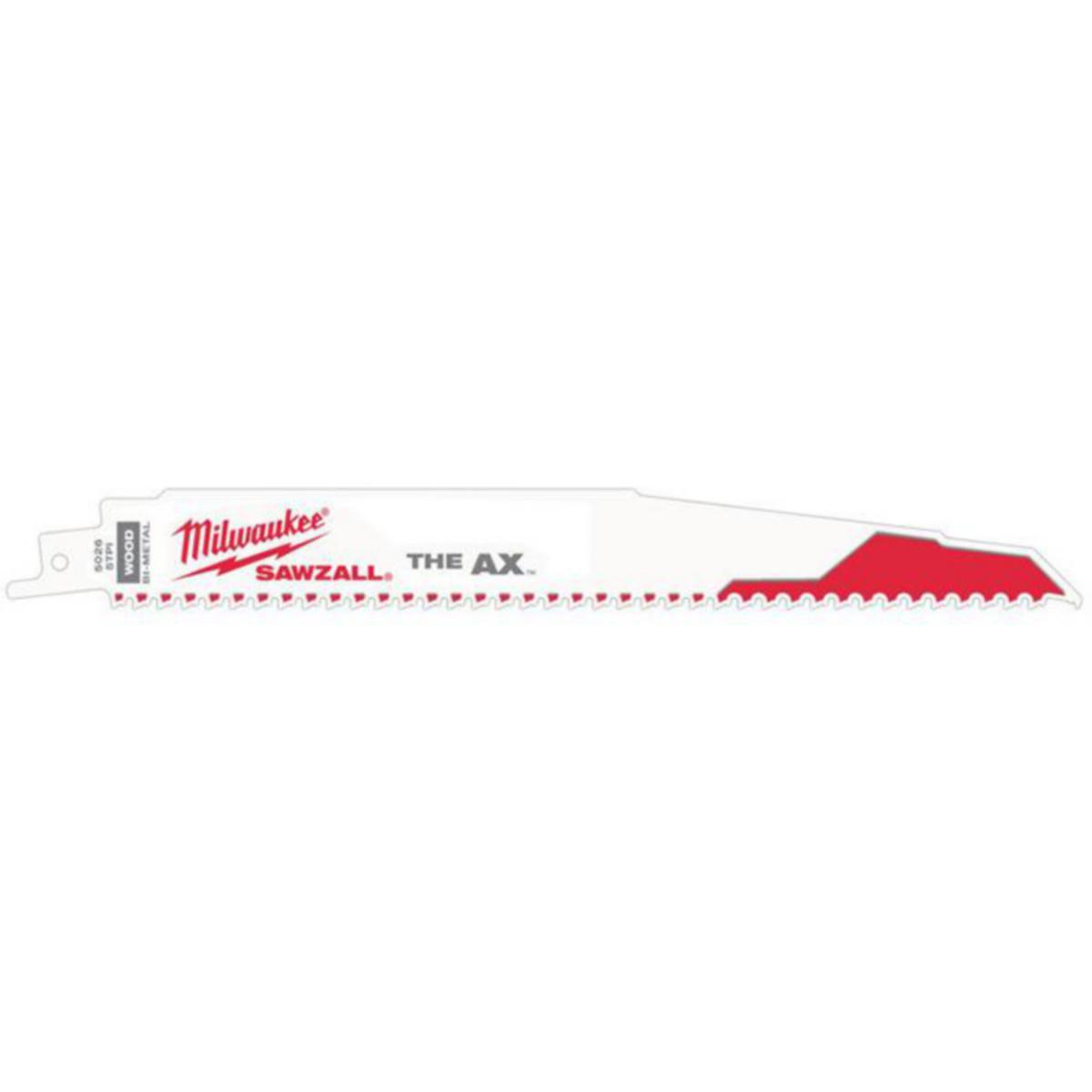 Tigersågblad Milwaukee The Ax för trä med spik - TIGERSÅGBL.5/8TX230 AX8026 25/ MILWAUKEE 48008026