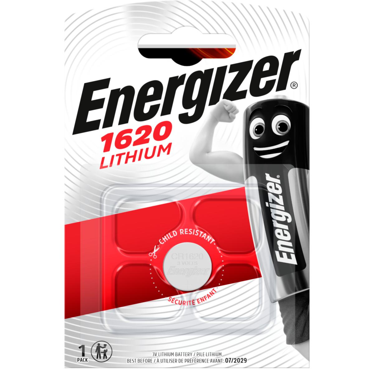 Knappcellsbatteri, Lithium - BATTERI LITIUM 1620/CR1620 3V 