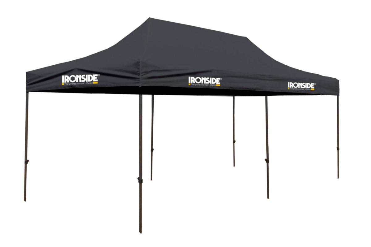 Tält Ironside 6x3 m - TÄLT IRONSIDE 900027 STÅL/PVC 5,74X2,9M H=2.4M SVART