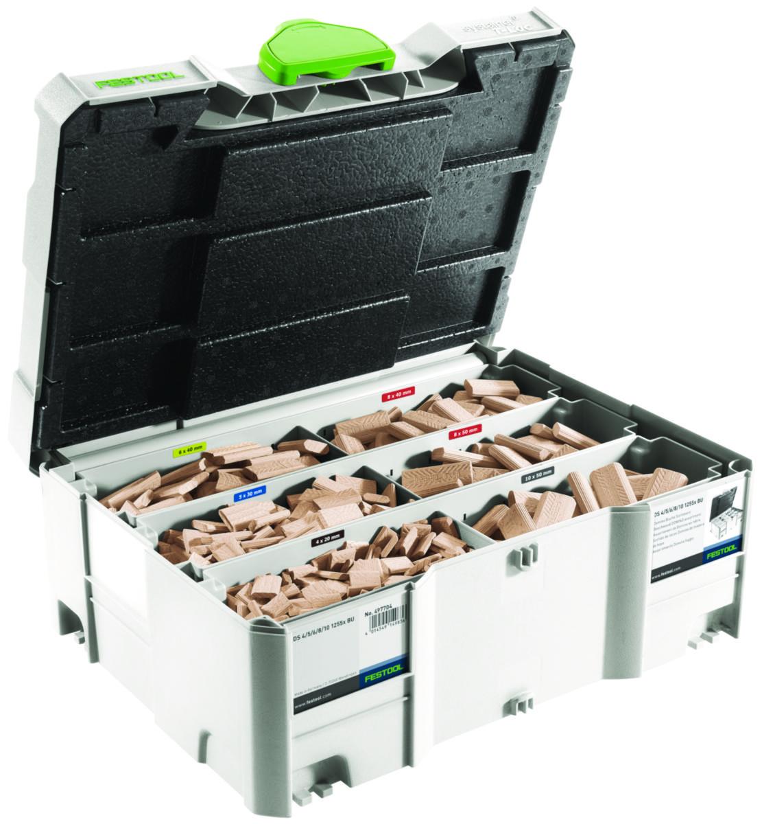 Dominobrickor Festool DF 500 - DOMINO BOK SORT DS 4/5/6/8/10 FESTOOL 498899