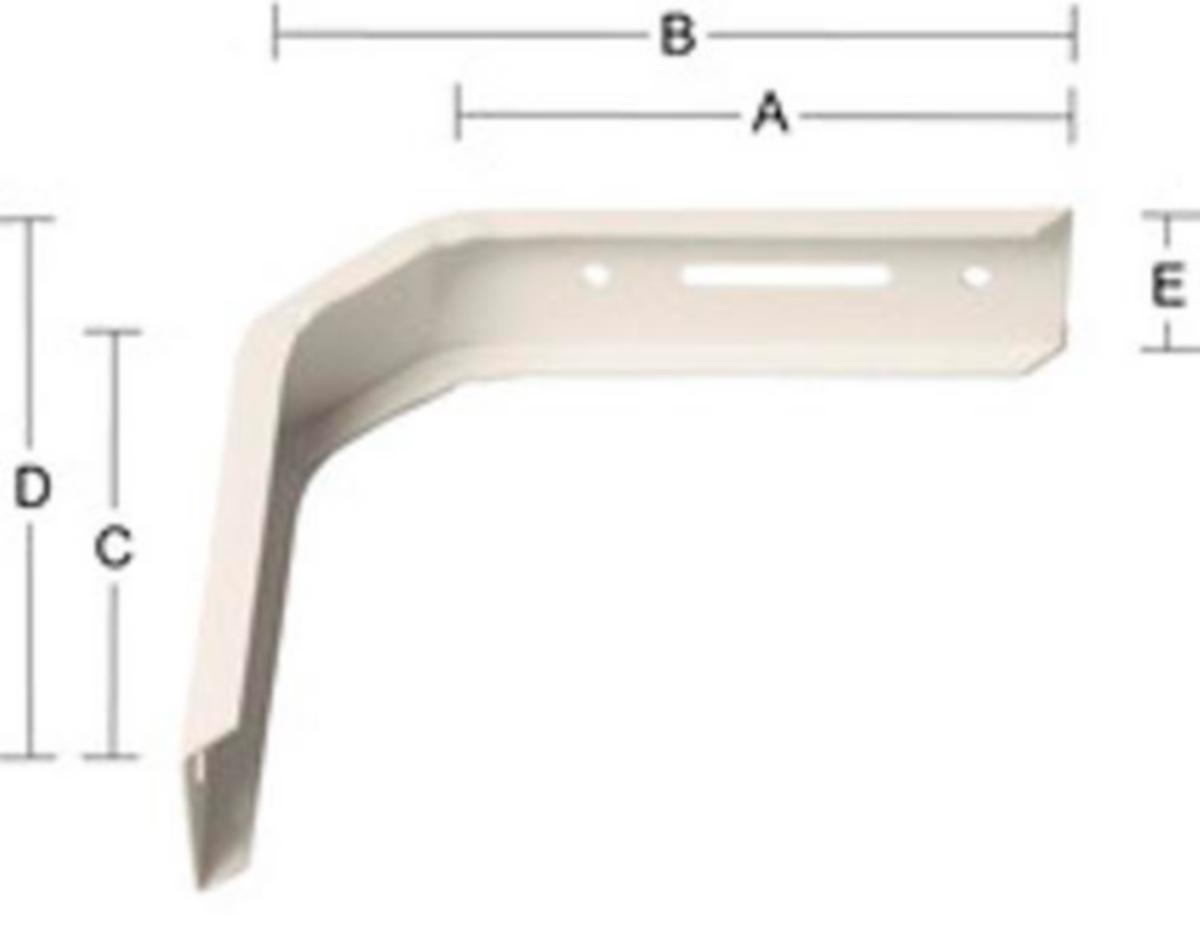 Fönsterbänkskonsol, AAH UV2 - FÖNSTERBÄNKSKONSOL AAH UV2 120/90MM/150MM/120MM VIT