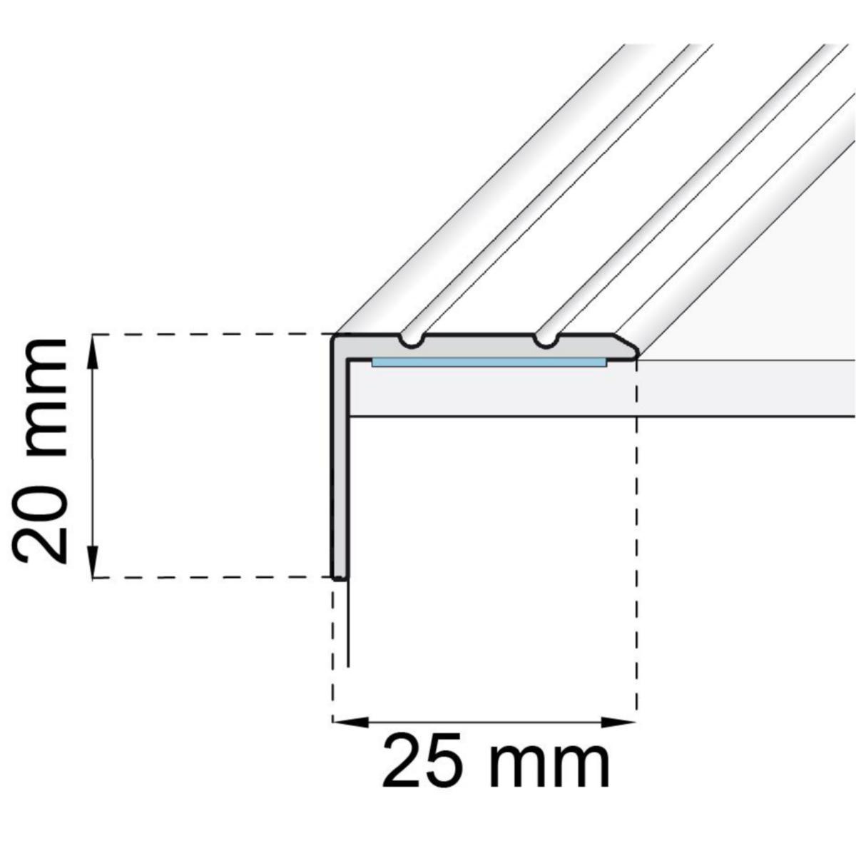 Trappkantslist Habo SA36 - TRAPPKANTSLIST SA36 2000MM EK HABO 14703
