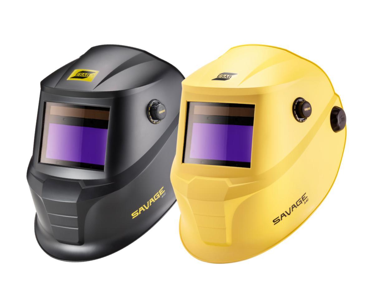 Svetshjälm ESAB Savage A40 9 – 13 DIN - SVETSHJÄLM SAVAGE A40 SVART SVART UTBYT.BATTERIER ESAB