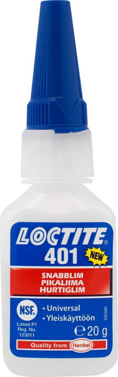 Cyanoakrylatlim Loctite® 401 Snabblim - SUPERLIM 401 20G HENKEL 1921107
