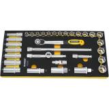 Hylsnyckelsats Ironside 3/8" modul, 33 delar