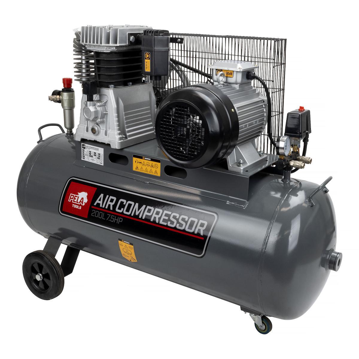 Kompressor PELA 7,5 hk 200 l - KOMPRESSOR PELA 7,5 HK KOMPRESSOR PELA 7,5 HK, 200L