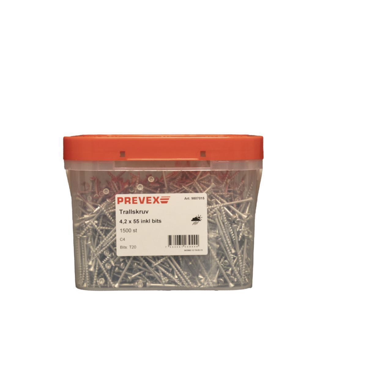Trallskruv Prevex C4 - TRALLSKRUV 4.2X55 UTV 1500/ PREVEX 9807015