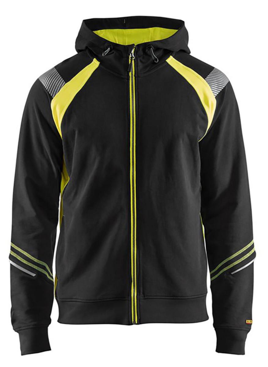 Huvtröja Blåkläder 3433-1158 Helzip - LUVTRÖJA 3433 SV/GUL L BLÅKLÄDER 343311589933L
