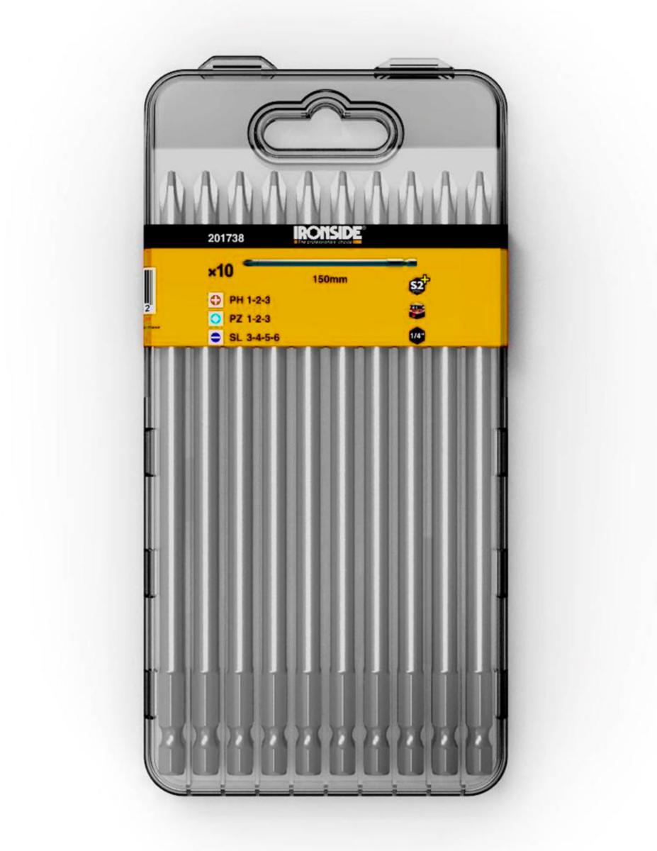 Bitssats Ironside Spår/PH/PZ - BITSSATS SPÅR/PH/PZ L 150MM 10-DELAR IRONSIDE 201738