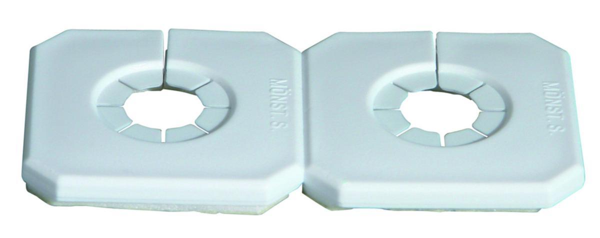 Täckbrickor Duo-Täck för dubbla rör delbara, Purus - TÄCKBRICKA 40 C/C 10-18MM DUO-TÄCK VIT