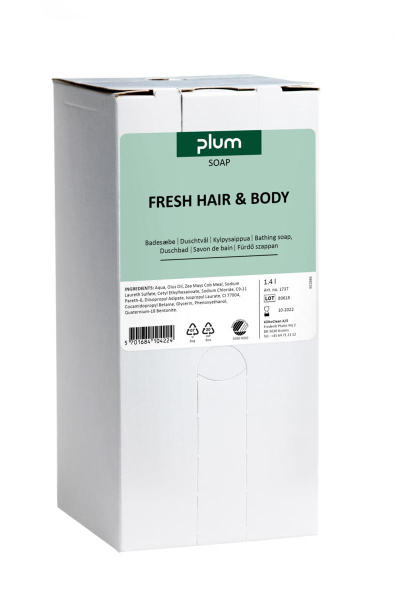 Duschtvål Plum Fresh Hair & Body - DUSCHTVÅL  NATURE HAIR & BODY 1.4L PLUM  MP-DISP SVANEN