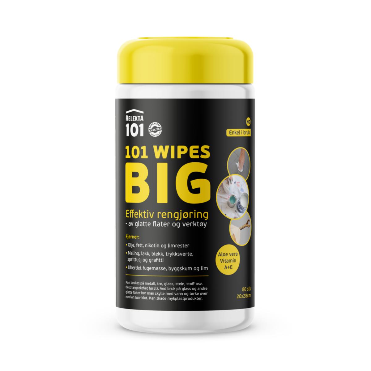 Rengöringsduk 101 Wipes - 101 WIPES BIG VÅTSERVETTER BURK 80 DUKAR 20X28 CM
