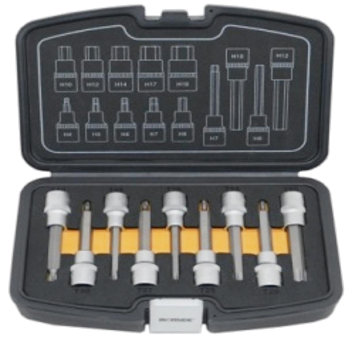 Torxhylssats Ironside 1/2" långa, 9 delar - TORXHYLSSATS IRONSIDE 1/2" LÅNGA 9DEL 203169