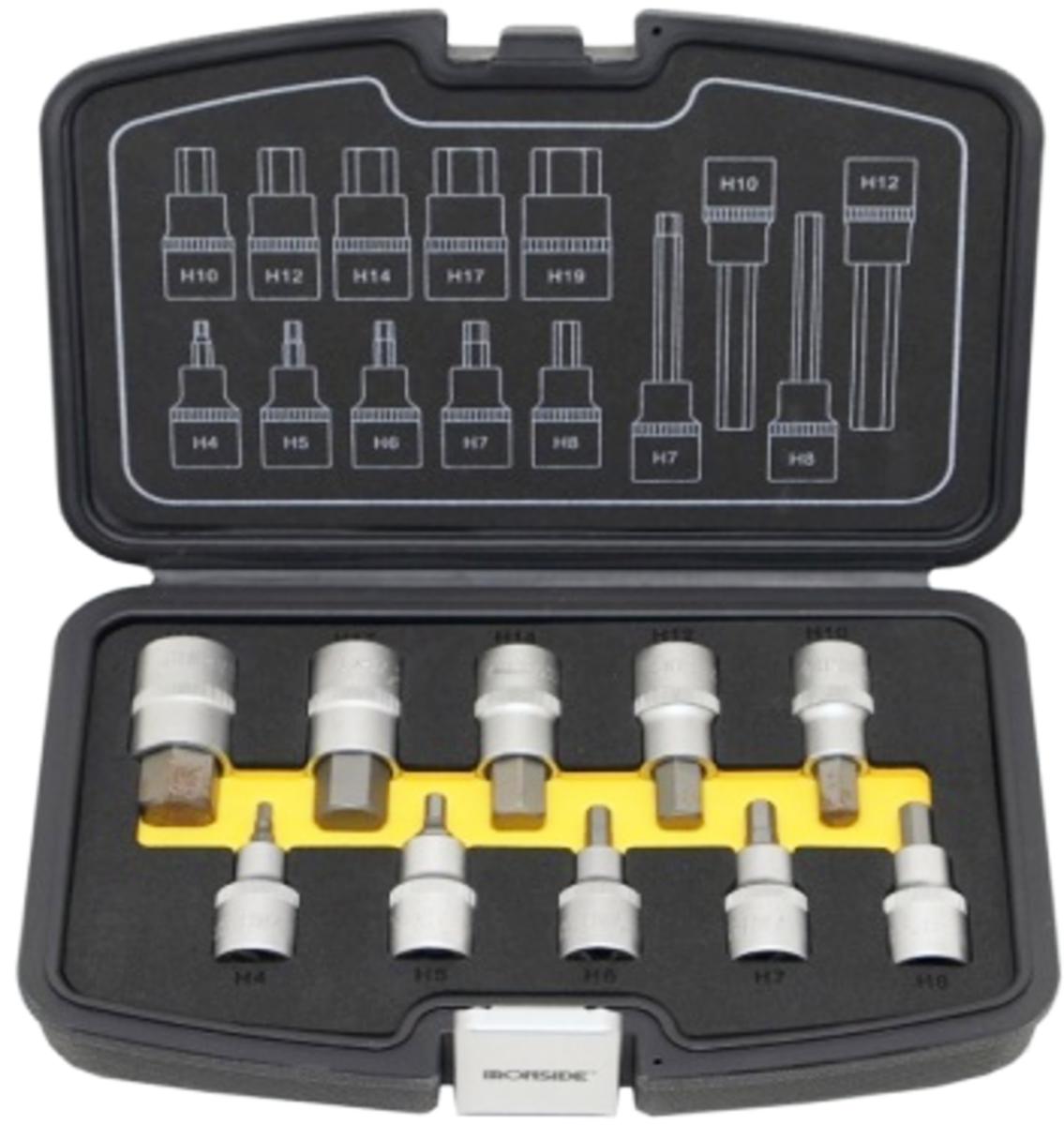 Insexhylssats Ironside 1/2" korta, 10 delar - INSEXHYLSSATS IRONSIDE 1/2" KORTA 10DEL 203168