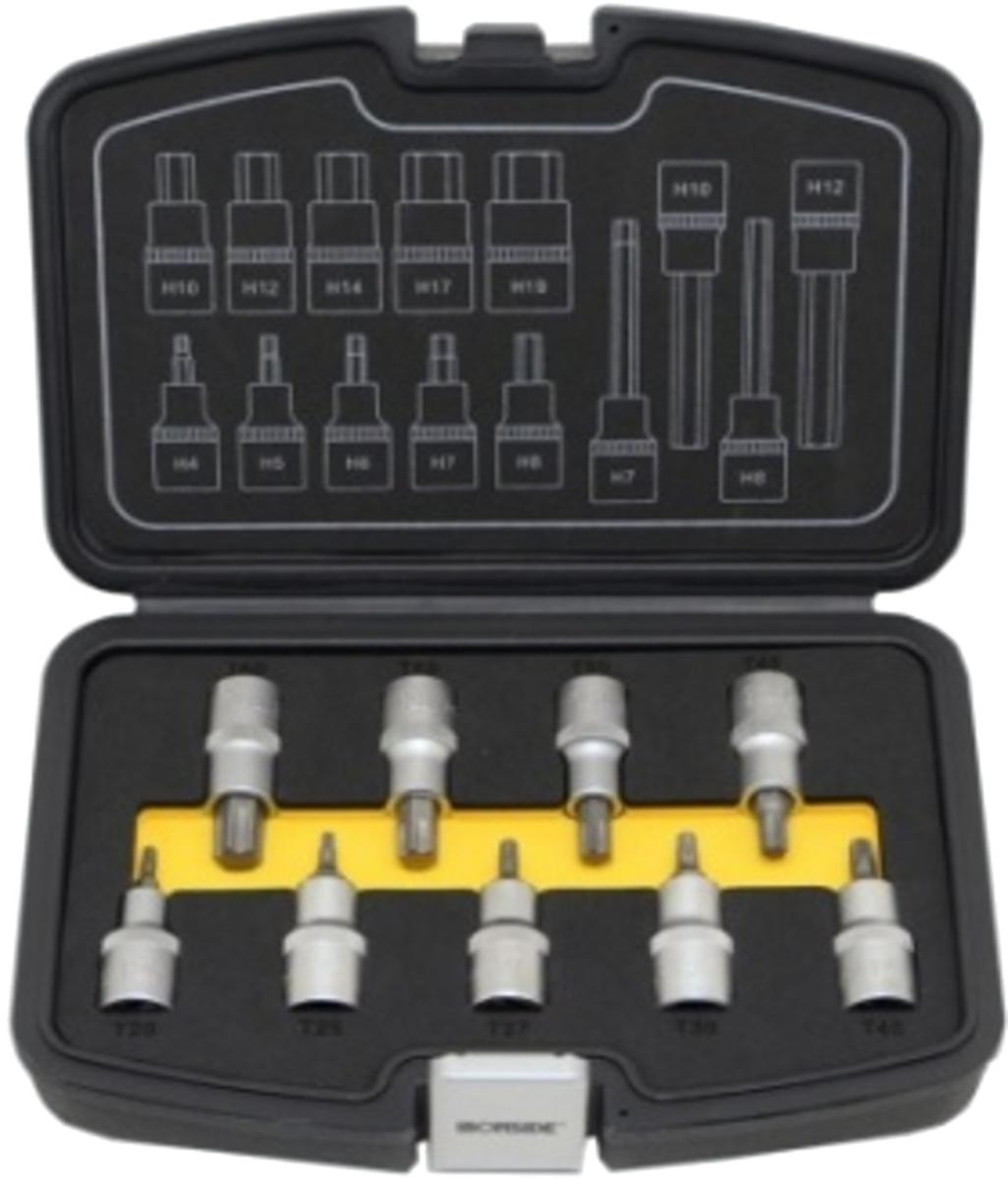 Torxhylssats Ironside 1/2" korta, 9 delar - TORXHYLSSATS IRONSIDE 1/2" KORTA 9DEL 202335