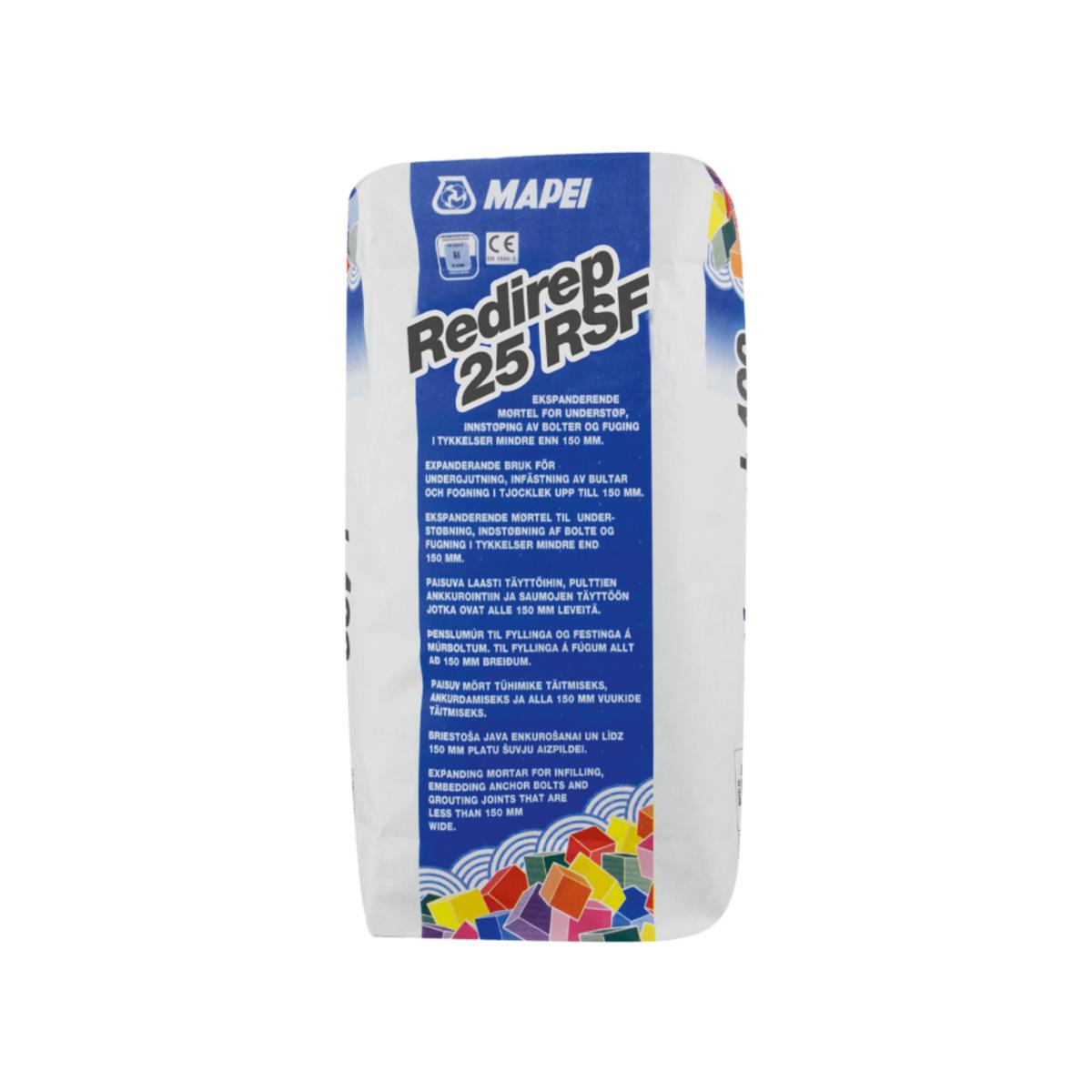 Lagningsbruk Redirep 25 RSF - REPARATIONSBETONG REDIREP 25 R 25 KG