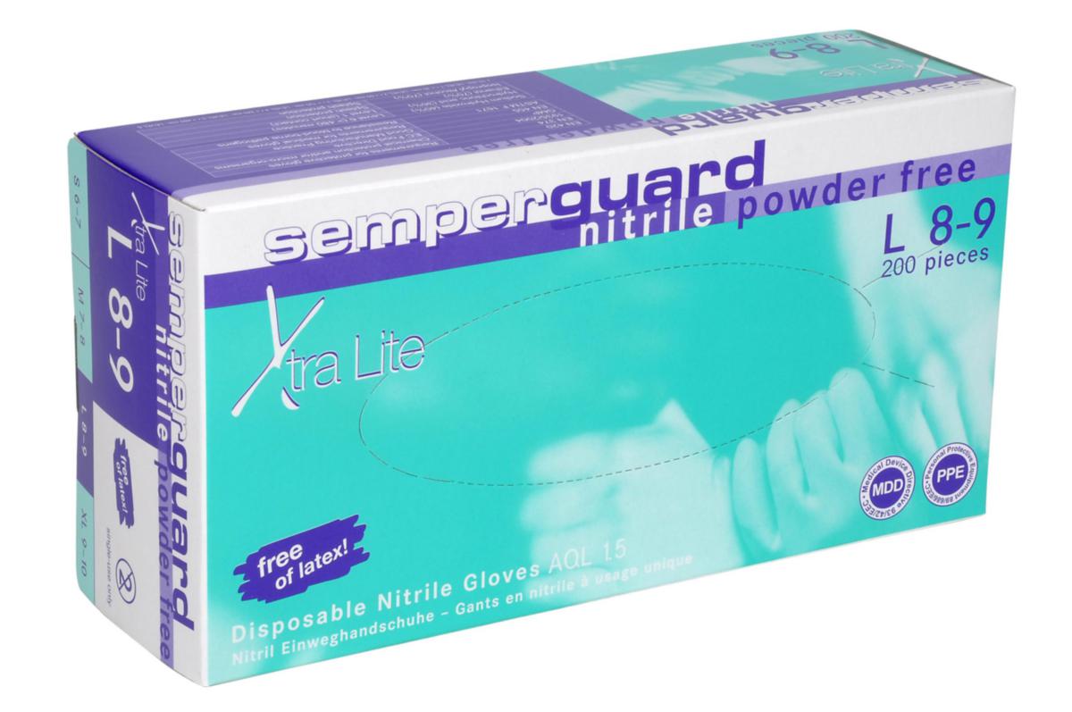 Engångshandske Semperguard Xtra Lite Nitril - ENGÅNGSHANDSKE XTRA LITE NITR 0.07MM PUDERFRI 180ST/FRP XL