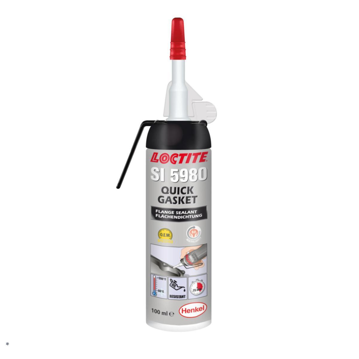Flänstätning Loctite SI 5980 - FLÄNSTÄTNING LOCTITE SI 5980 SILIKONTÄTNING SVART 100ML