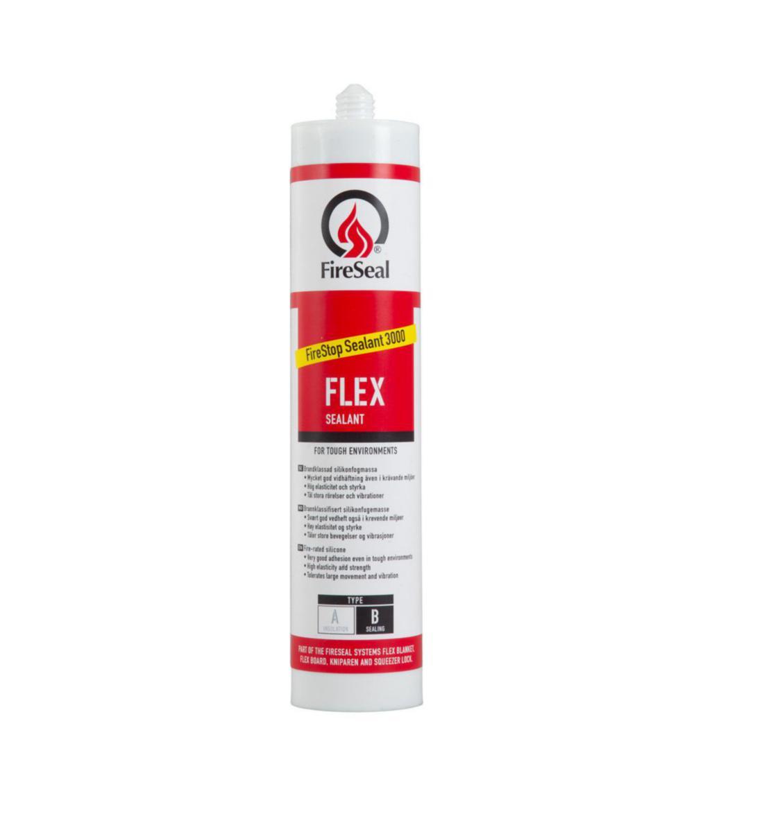 Fireseal Firestop Sealant 3000 Flex - FOGMASSA FSS-3000 SVART 100723 