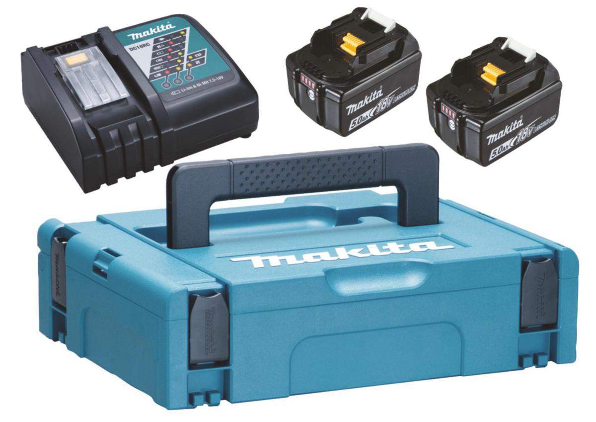 Batterikit Makita DC18RC 5.0 Ah - BATTERIKIT 18V 2X5.0AH M LADD MAKPAC MAKITA 197624-2