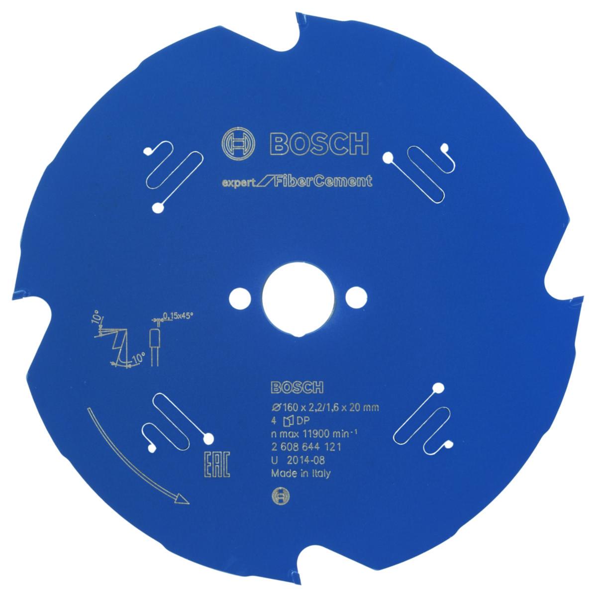 Cirkelsågklinga Bosch Expert - SÅGKLINGA 160X20X2.2MM 4T EXP FIBER CE BOSCH 2608644121