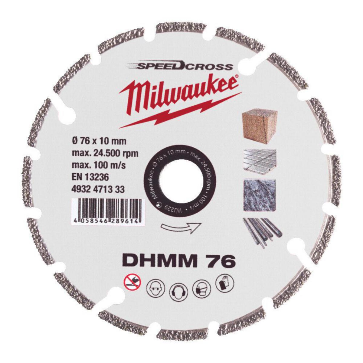 Kapskiva Milwaukee DHMM 76 - DIAMANTKLINGA MULTIMATER. 76MM MILWAUKEE 4932471333