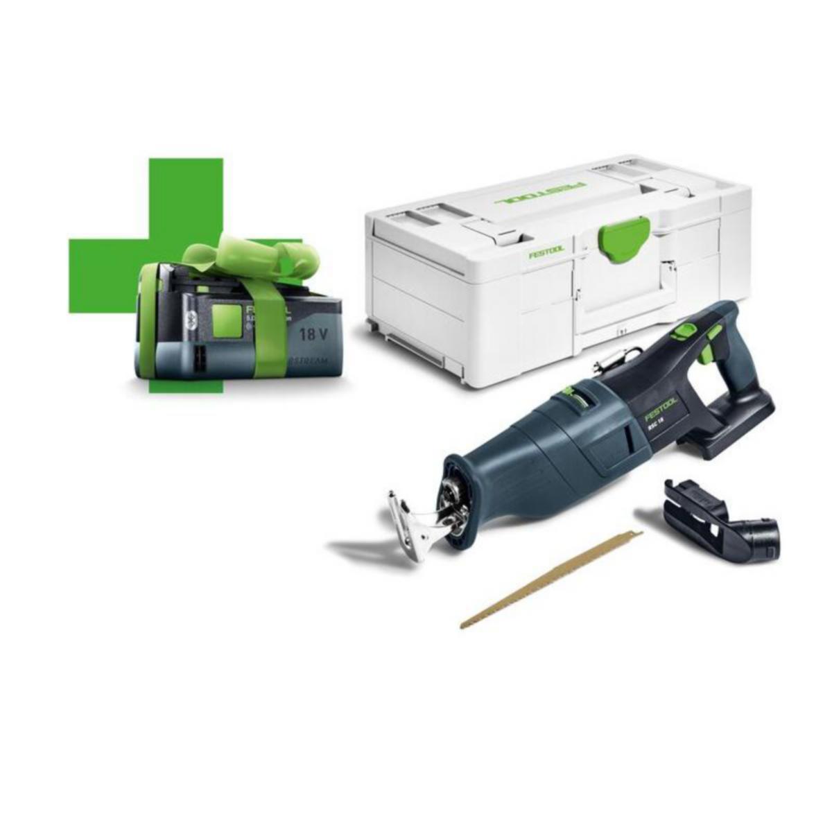 Tigersåg Festool RSC 18 EB-Basic 5 Ah - TIGERSÅG RSC 18 EB-BASIC-5,0 FESTOOL 578409