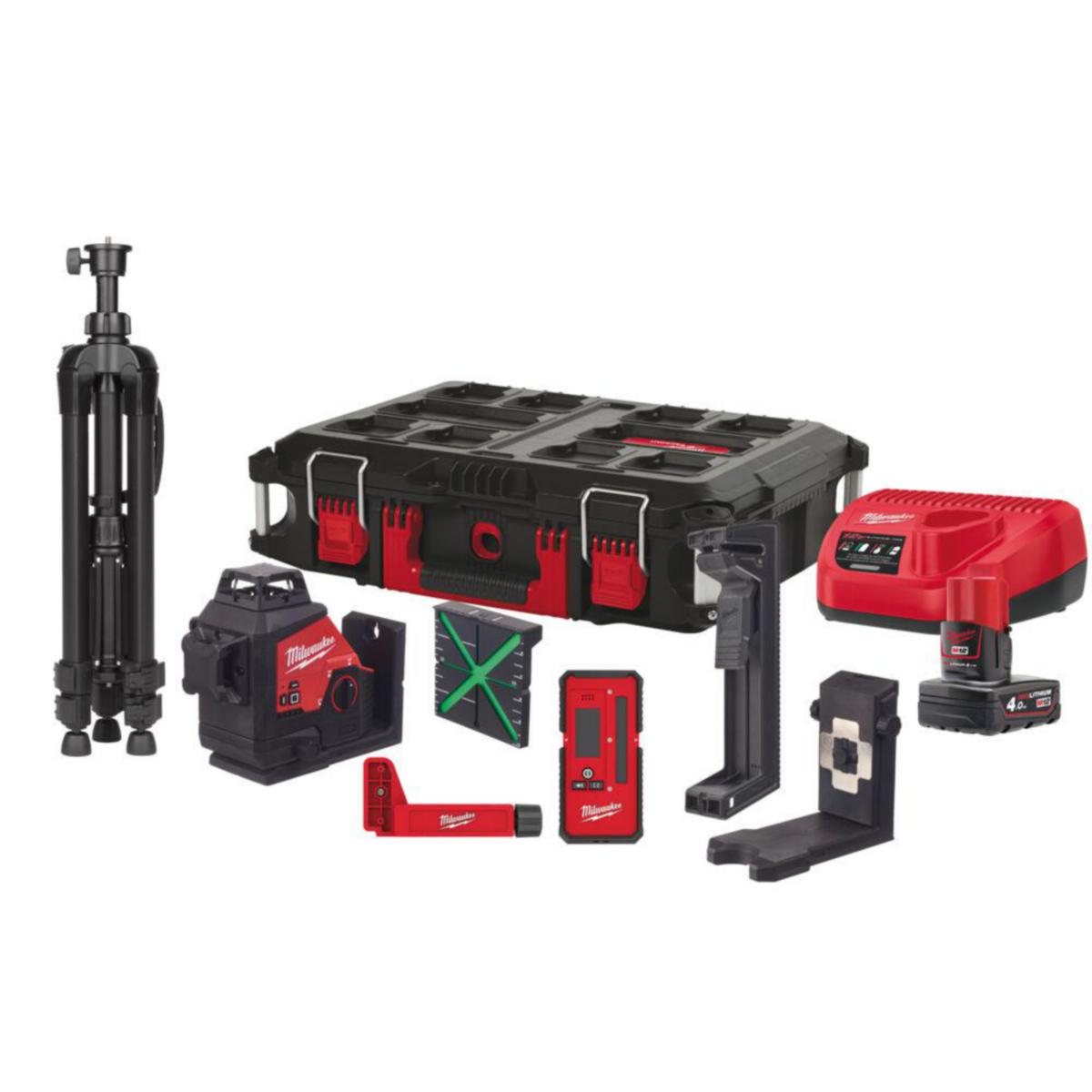 Treplanslaser Milwaukee M12 3PLKIT-401P - PLANSLASER M12 3PLKIT-401P MILWAUKEE 4933478960