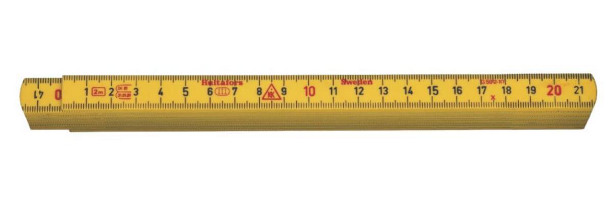 Måttstock Hultafors G59 plast - TUMSTOCK PLAST MM 2M G59-2-10 HULTAFORS 200004