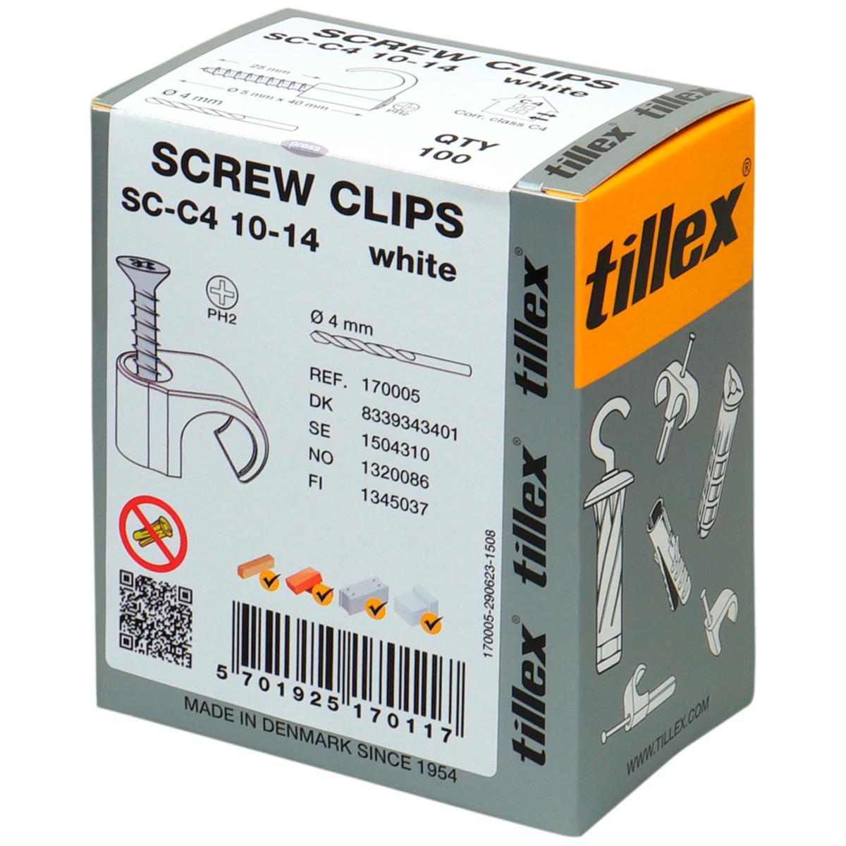 Skruvklammer SC PH2 - SKRUVCLIPS SC 10-14 VIT PH2 SC 10-14 W
